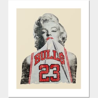 Retro - Marilyn Monroe Chicago Jordan White Posters and Art